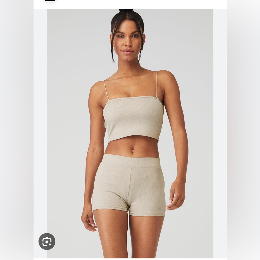 Alo Ribbed Bra Top